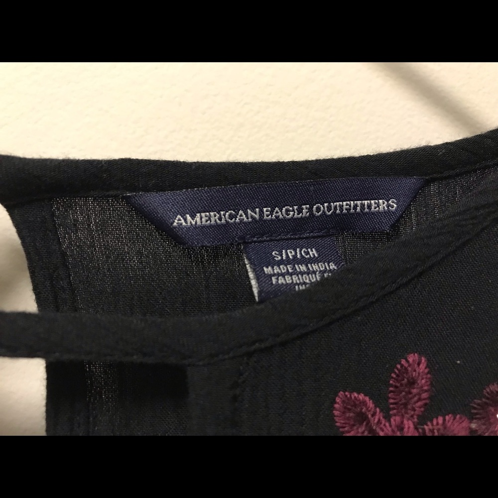 Beautifully Embroidered Black Bell Sleeved Dress! - Picture 6 of 10